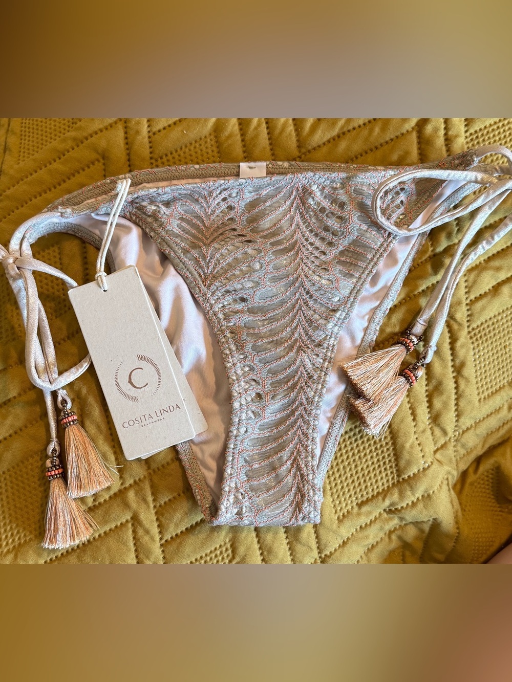 Cosita Linda Coral Tie Side Bikini Bottom